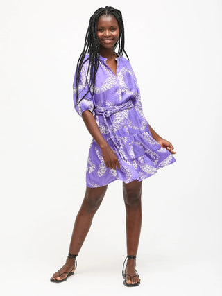 Clarissa Dress Violet Orb Print - Electric & Rose - Color Game