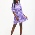 Clarissa Dress Violet Orb Print - Electric & Rose - Color Game