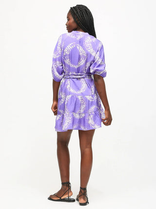 Clarissa Dress Violet Orb Print - Electric & Rose - Color Game