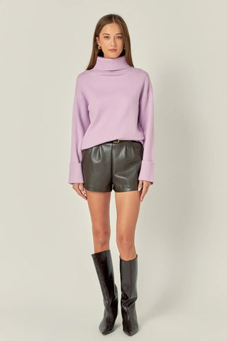 Clarissa Turtleneck Sweater Lilac - English Factory - COLOR GAME