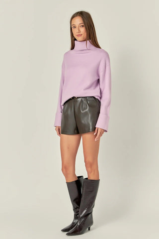 Clarissa Turtleneck Sweater Lilac - English Factory - COLOR GAME