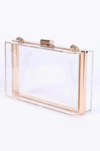 Clear Acrylic Box Clutch - By Jenna Lee - Color Game