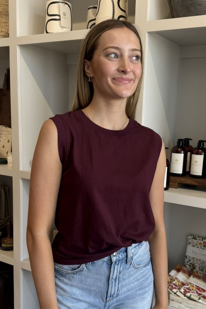 Cloud Jersey Muscle Tank Cassis - Stateside - COLOR GAME