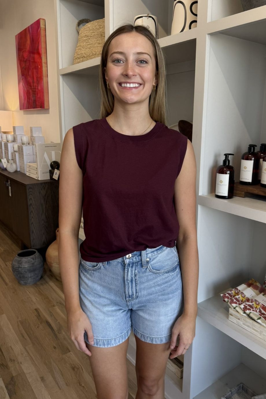 Cloud Jersey Muscle Tank Cassis - Stateside - COLOR GAME