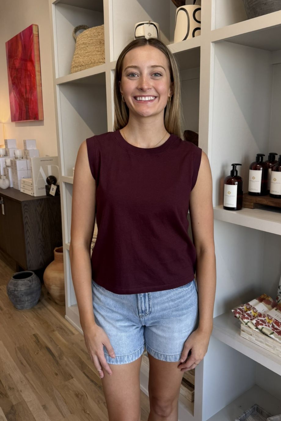 Cloud Jersey Muscle Tank Cassis - Stateside - COLOR GAME