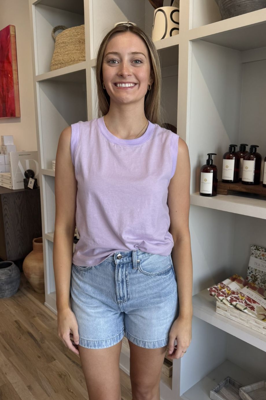 Cloud Jersey Muscle Tank Lilac Mist - Stateside - COLOR GAME