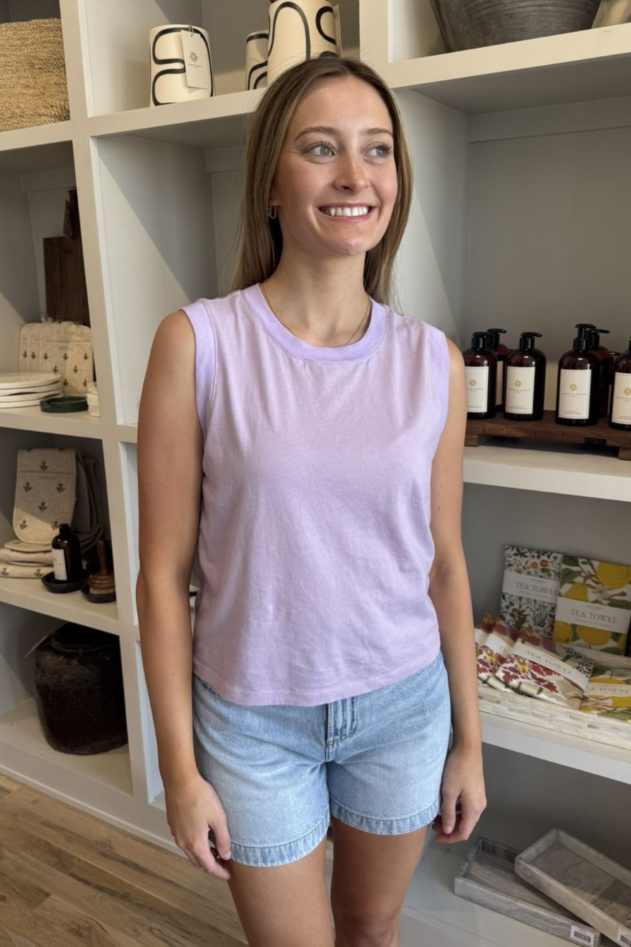 Cloud Jersey Muscle Tank Lilac Mist - Stateside - COLOR GAME