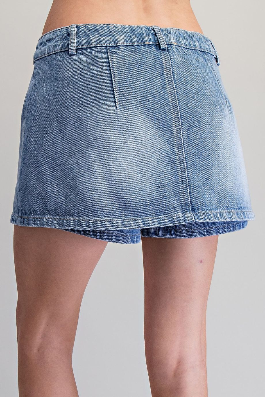 Colby Denim Mini Skort - Color Game - COLOR GAME