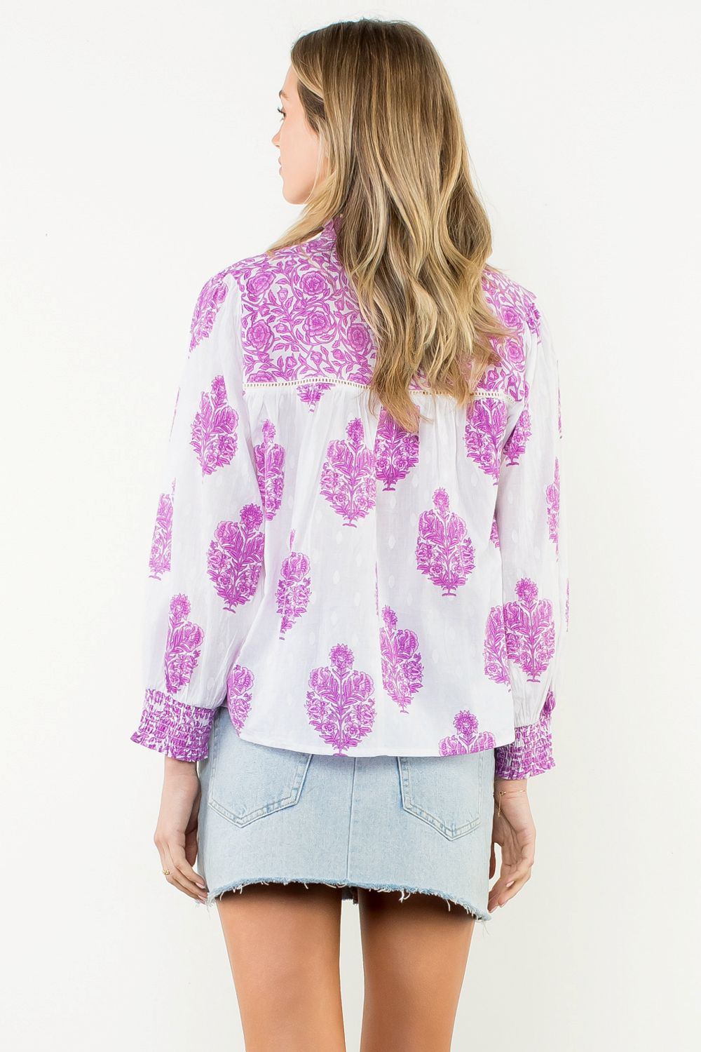 Conley Hand - Printed Floral Top - FINAL SALE - THML - COLOR GAME
