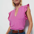 Constance V - Neck Top Rosebud - Nation LTD - COLOR GAME