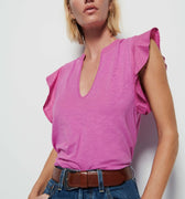 Constance V - Neck Top Rosebud - Nation LTD - COLOR GAME