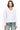 Cotton Cable V - Neck Collared Sweater White - Minnie Rose - COLOR GAME