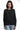 Cotton Cashmere Frayed Edge Crew Black - Minnie Rose - COLOR GAME