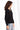 Cotton Cashmere Frayed Edge V - Neck Black - Minnie Rose - COLOR GAME