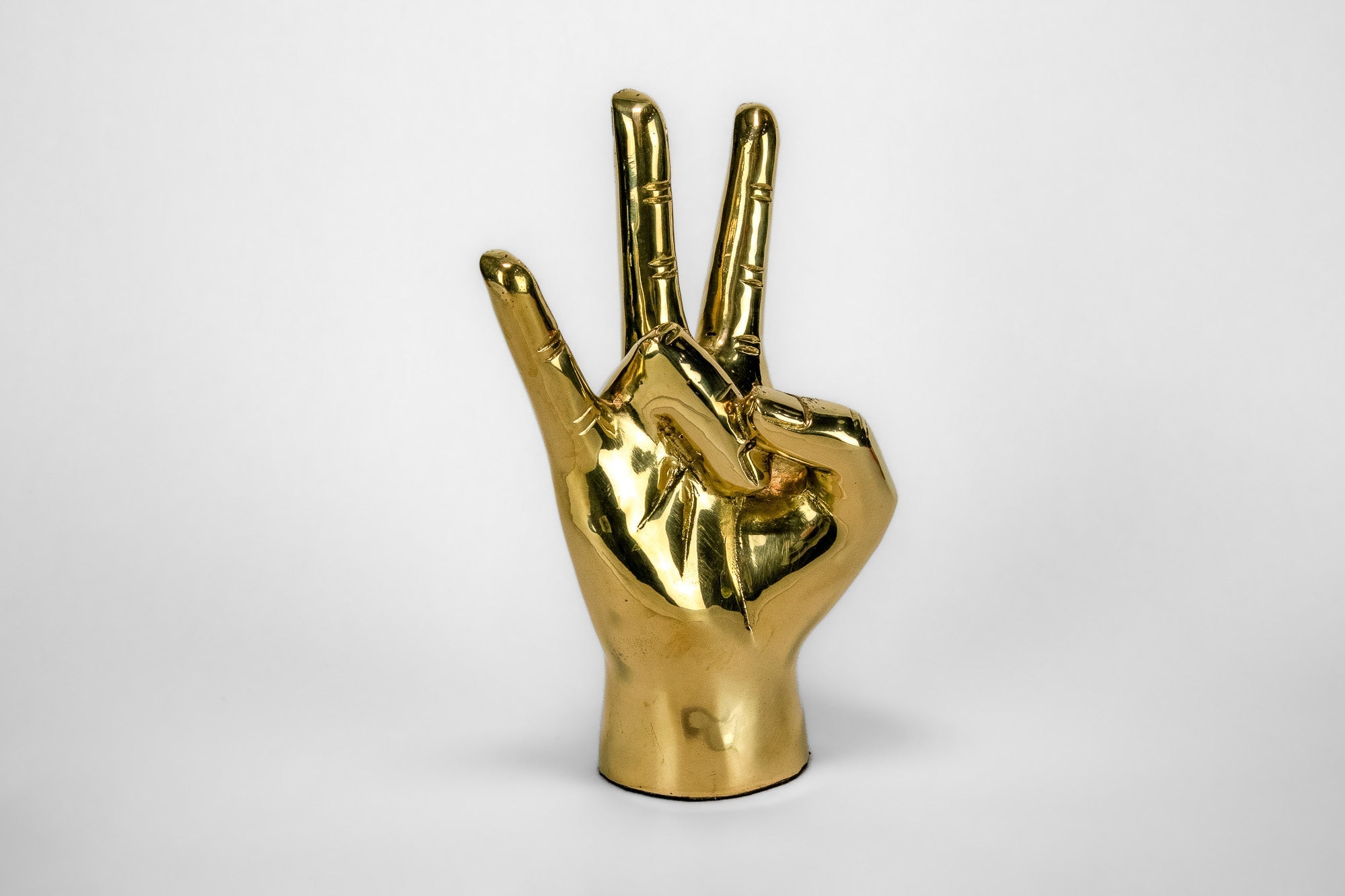 Cougar Paw, Pitchfork, or Triton Hand Sign Sculpture in Brass - Prize - COLOR GAME
