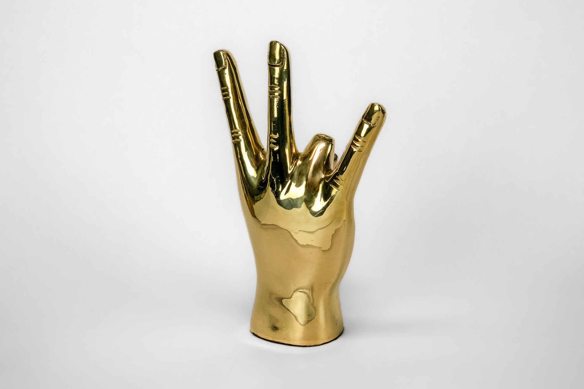 Cougar Paw, Pitchfork, or Triton Hand Sign Sculpture in Brass - Prize - COLOR GAME