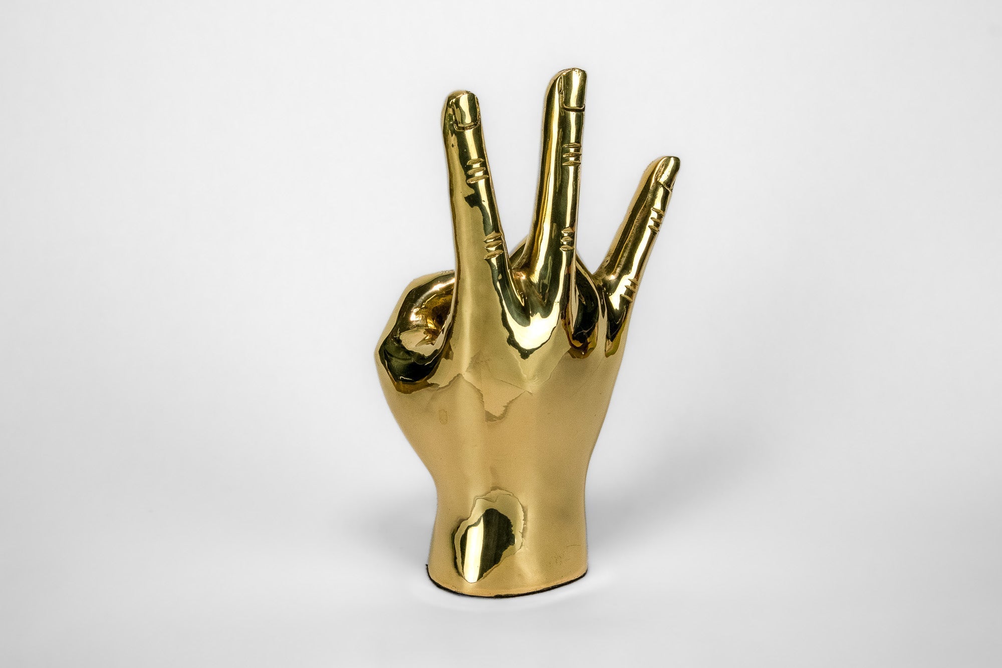 Cougar Paw, Pitchfork, or Triton Hand Sign Sculpture in Brass - Prize - COLOR GAME
