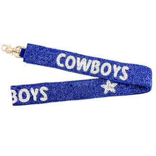 Cowboys Blue Beaded Bag Strap - Treasure Jewels Inc. - COLOR GAME