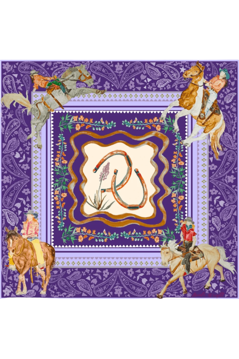 Cowgirl Collection Scarf Purple - Brooke Wright - COLOR GAME