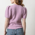 Crew Neck Flutter Sleeve Sweater Wisteria - Lilla P - COLOR GAME