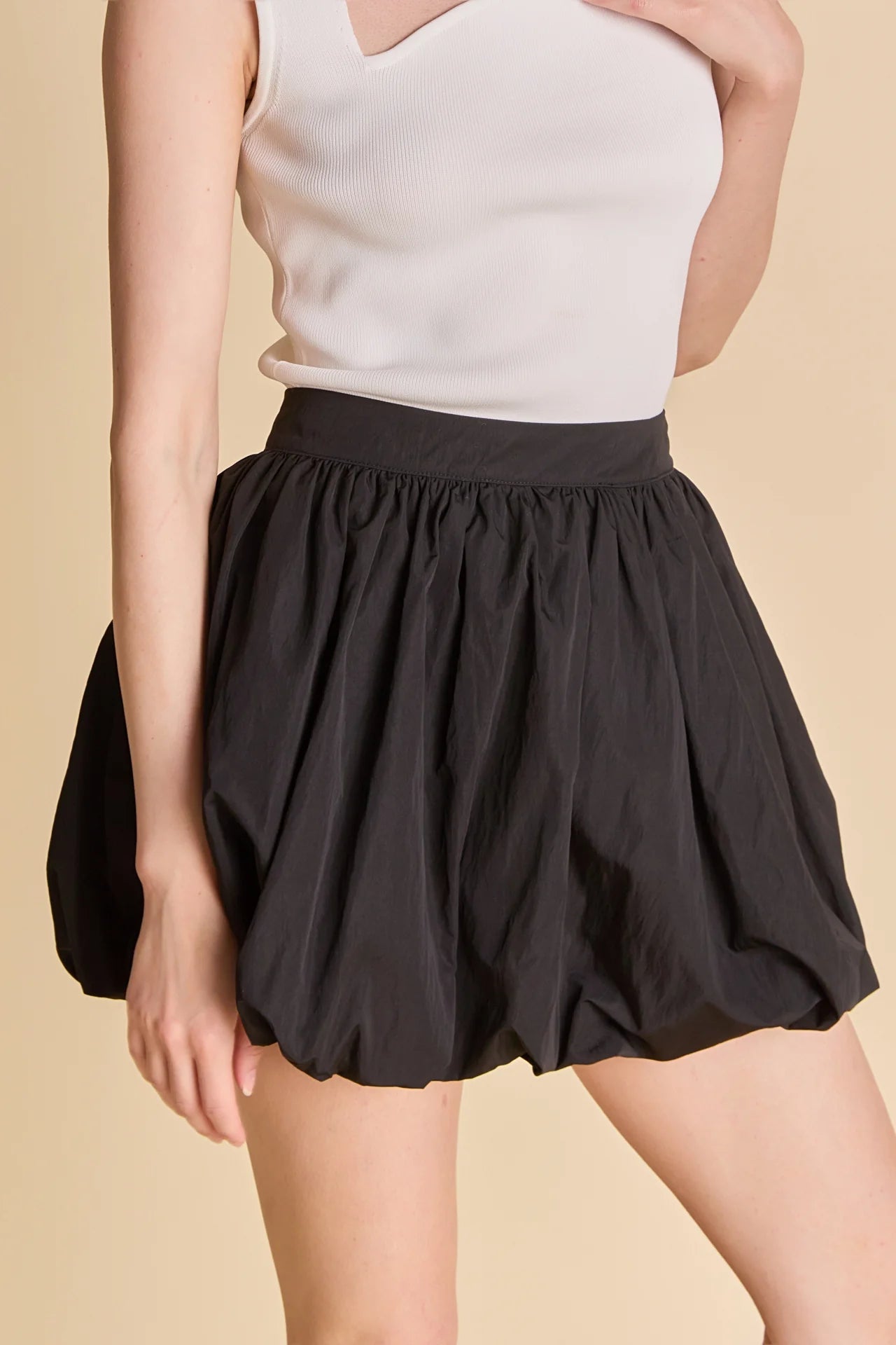 Crosby High - Waisted Bubble Mini Skirt - Endless Rose - COLOR GAME