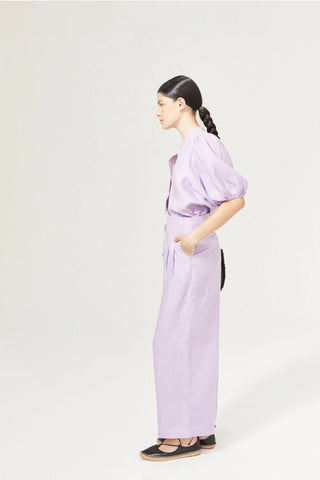 Culotte Linen Pants Bright Lilac - Lanhtropy - Color Game