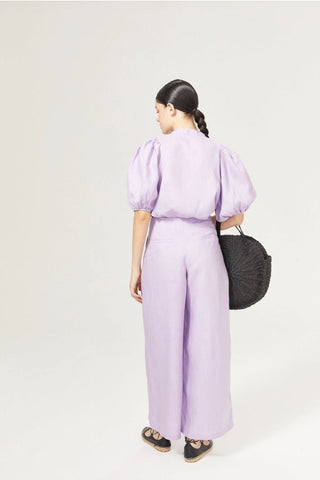 Culotte Linen Pants Bright Lilac - Lanhtropy - Color Game