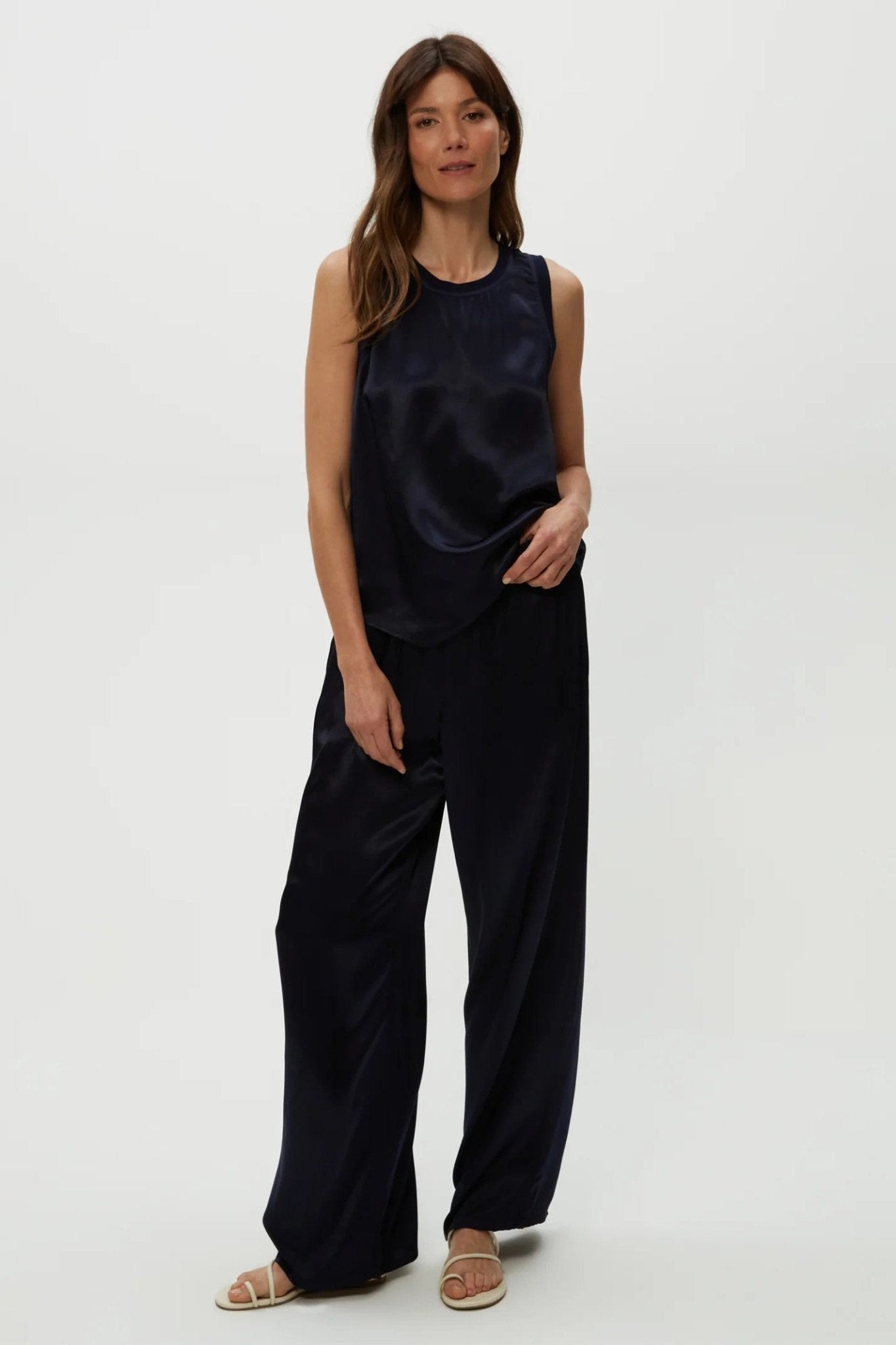 Cyrus Satin Pant Nocturnal - FINAL SALE - Michael Stars - COLOR GAME