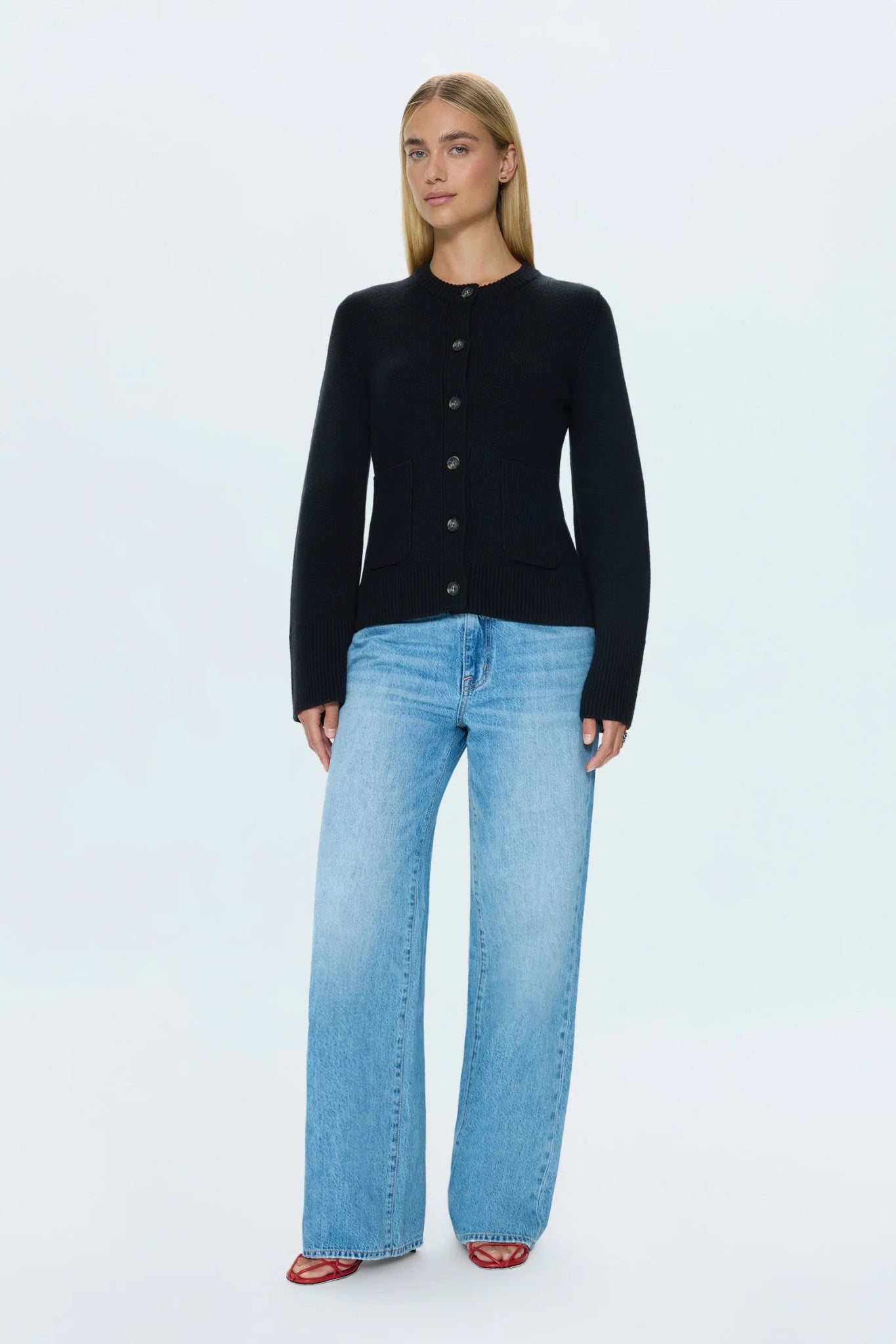 Dani Cinched Waist Cardigan - Pistola - COLOR GAME