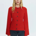 Dani Cinched Waist Cardigan Rouge - Pistola - COLOR GAME