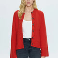 Dani Cinched Waist Cardigan Rouge - Pistola - COLOR GAME