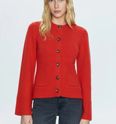 Dani Cinched Waist Cardigan Rouge - Pistola - COLOR GAME