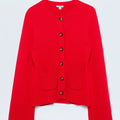 Dani Cinched Waist Cardigan Rouge - Pistola - COLOR GAME