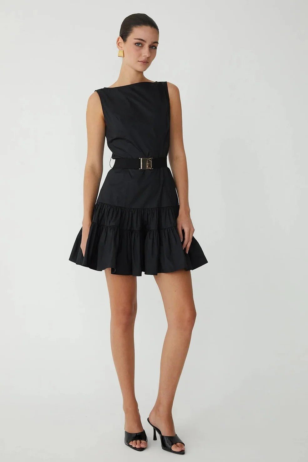 Daphne Ruffle Hem Mini Dress - JS71 - COLOR GAME