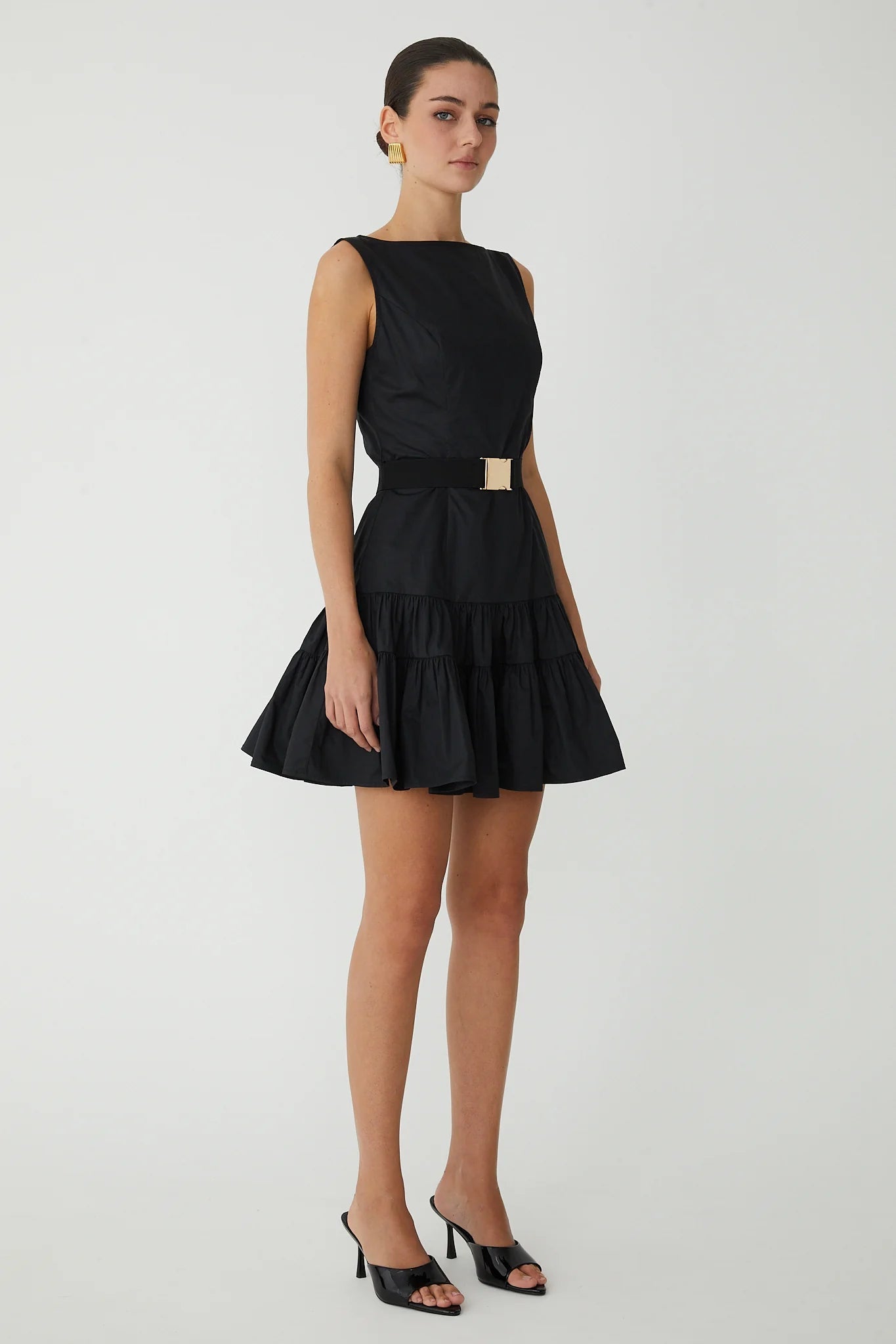 Daphne Ruffle Hem Mini Dress - JS71 - COLOR GAME