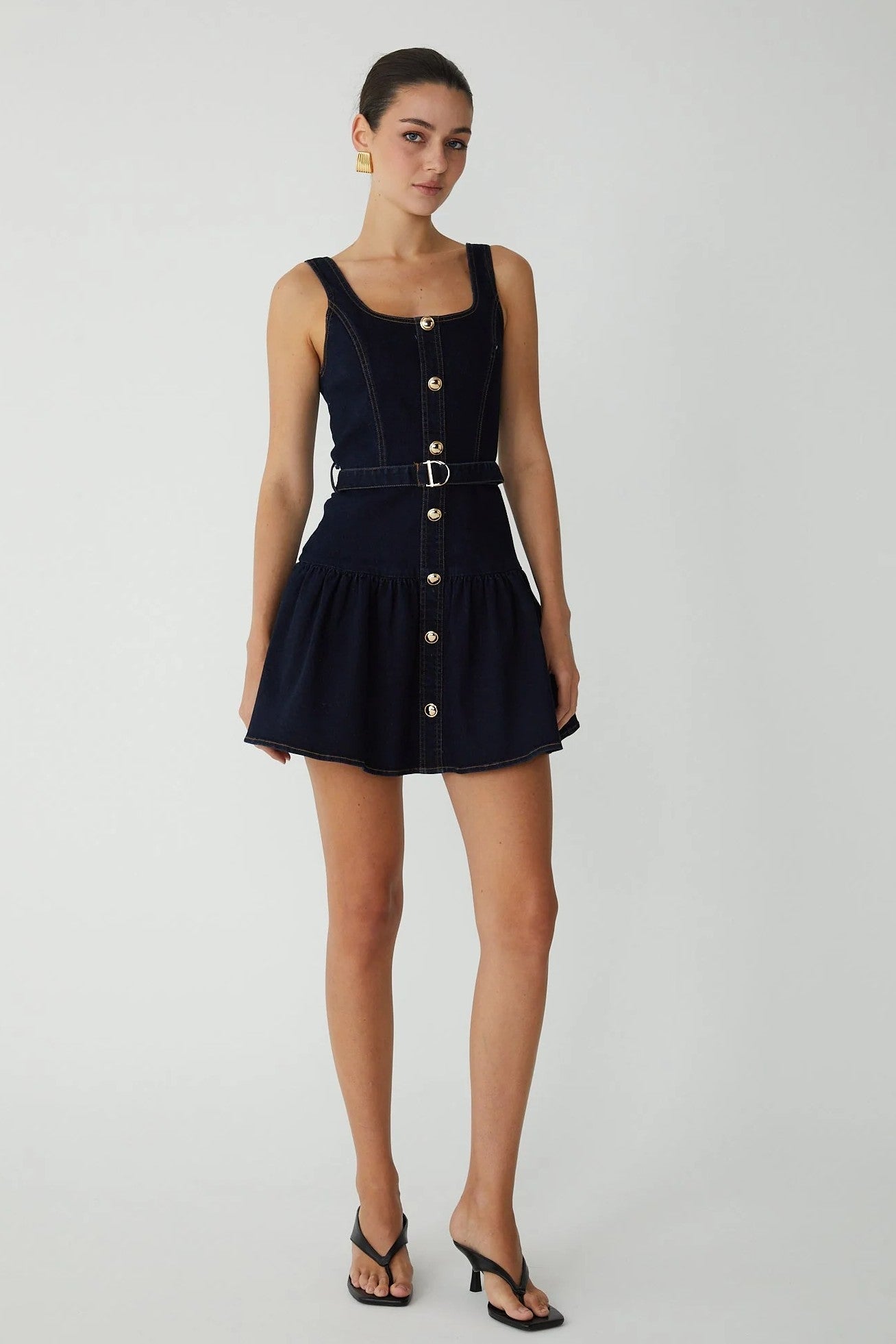 Daphne Ruffle Hem Mini Dress - JS71 - COLOR GAME