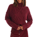 Daphne Turtleneck Sweater Merlot - Allison New York - COLOR GAME