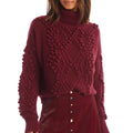 Daphne Turtleneck Sweater Merlot - Allison New York - COLOR GAME