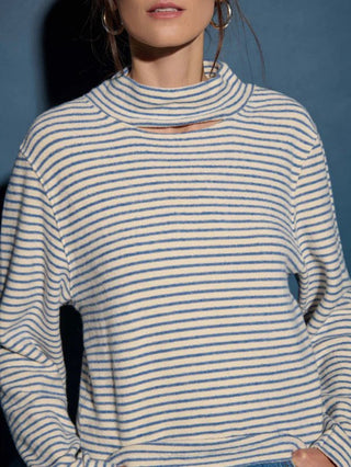 Delphine Sweatshirt Adriatic Sea Stripe - Nation LTD - COLOR GAME