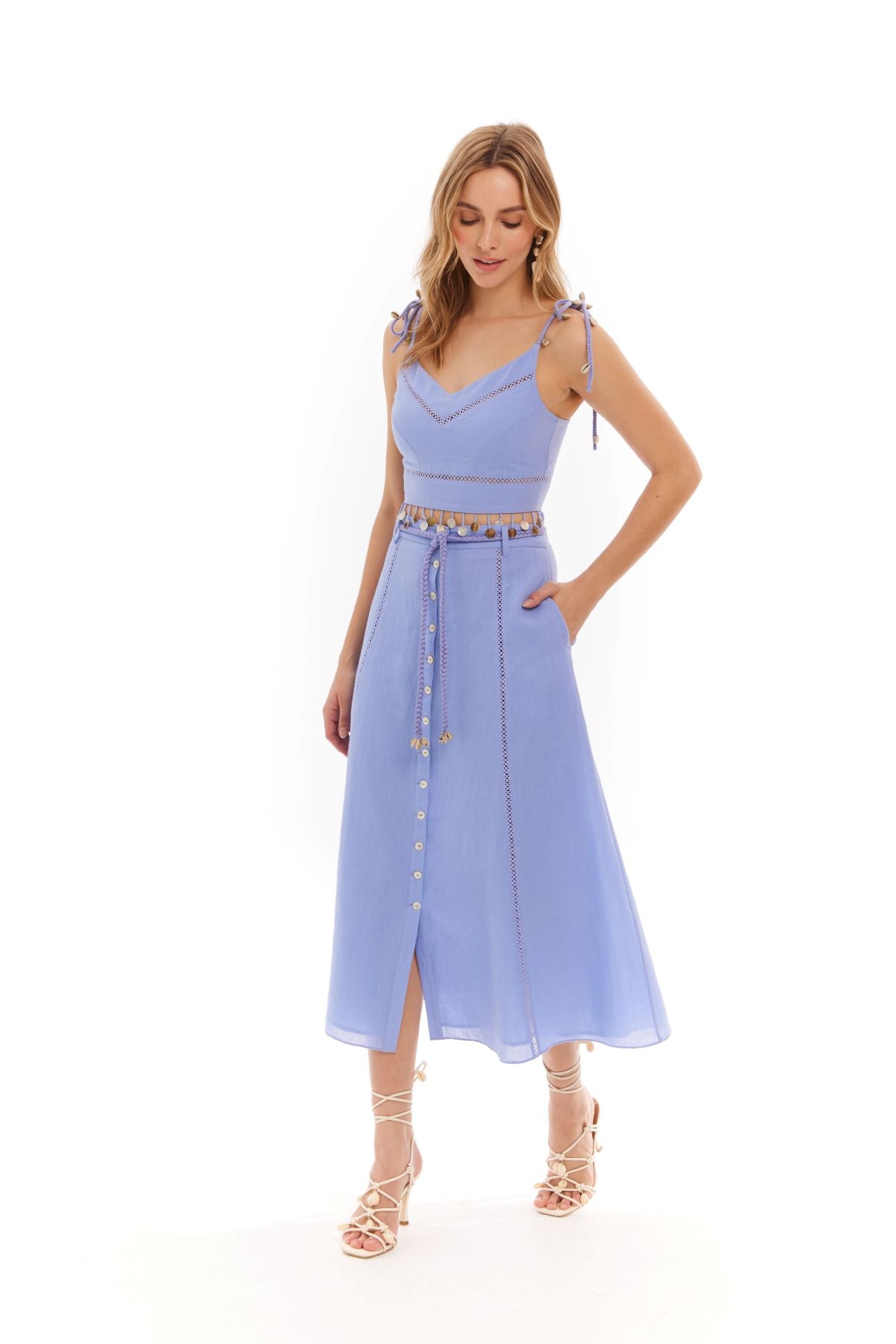 Dina Crop Top Periwinkle - Allison New York - COLOR GAME