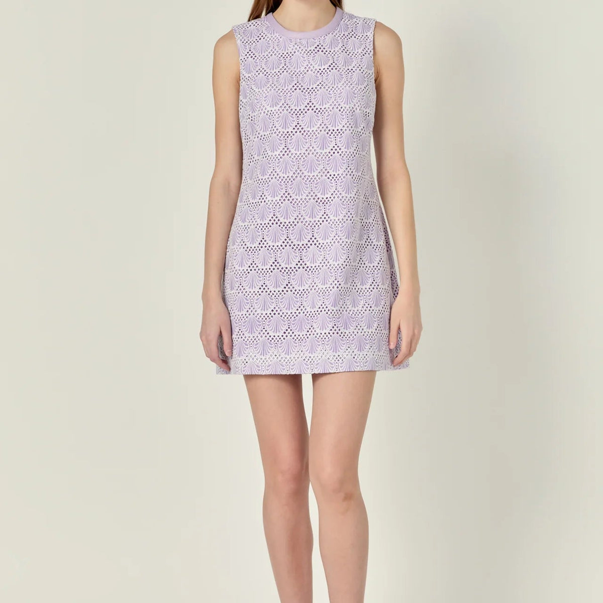 chinese dress ladies Crochet Purple Lace Dress L main image 0