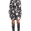 Dylan Mini Dress Black + Ivory Floral - Allison New York - COLOR GAME