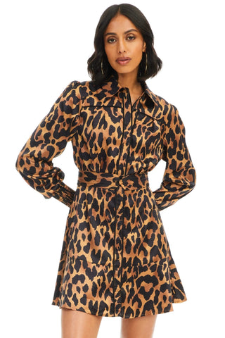 Dylan Mini Dress Leopard - Allison New York - COLOR GAME