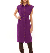 Eggplant Avril Eyelet Twill Dress - Allison New York - COLOR GAME