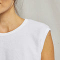 Ellie Loop Terry Tank White - perfectwhitetee - Color Game