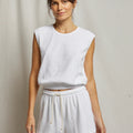 Ellie Loop Terry Tank White - perfectwhitetee - Color Game