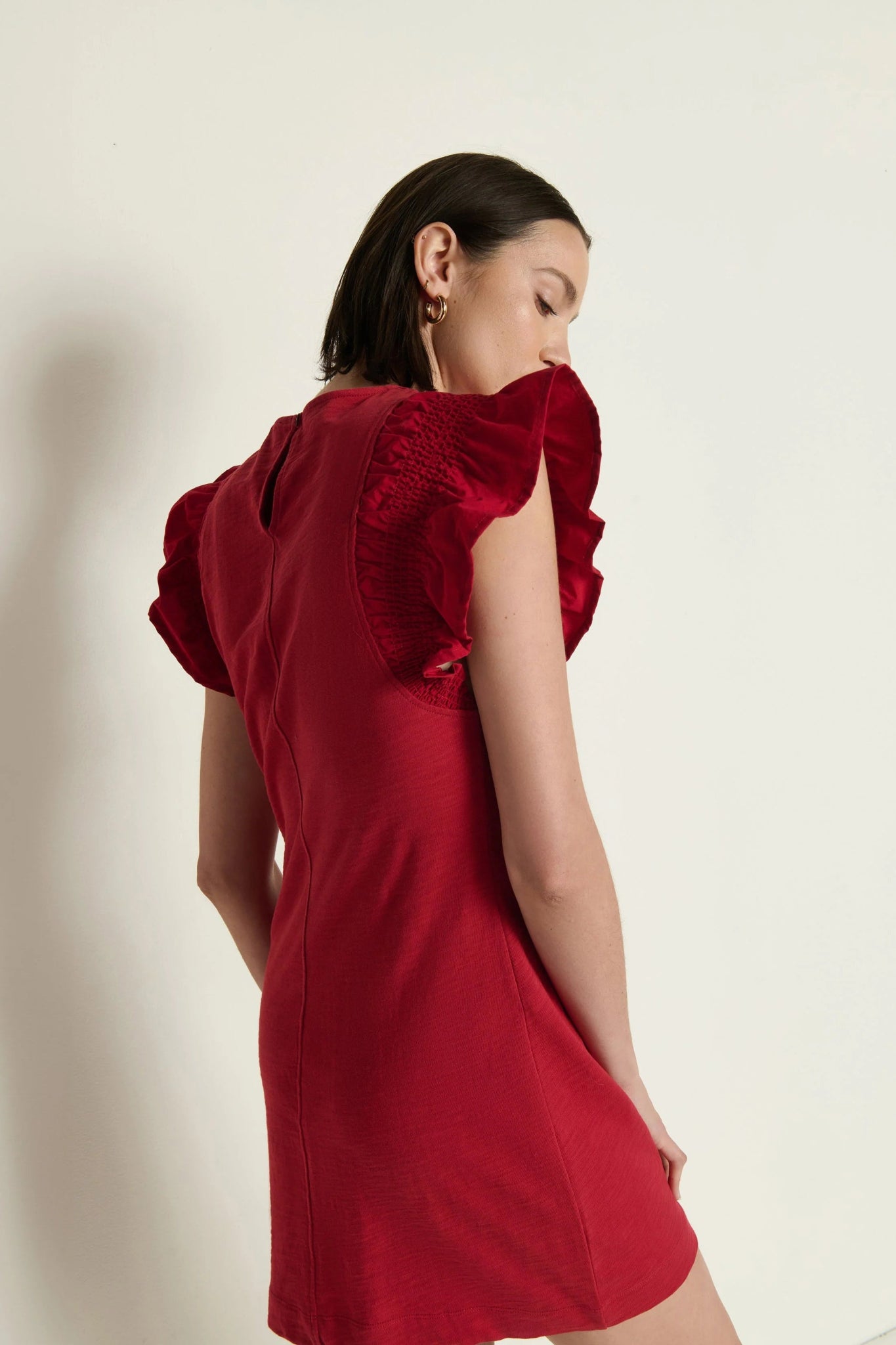 Ellis Ruffle Sleeve Dress - Nation LTD - COLOR GAME