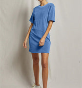 Emelia Loop Terry Tee Dress Carolina Blue - perfectwhitetee - Color Game