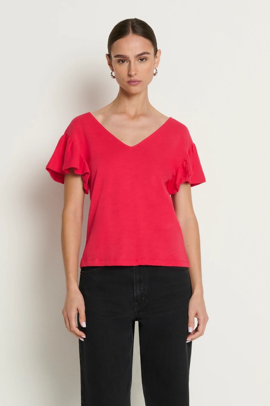 Emmy Flutter Sleeve Tee - Nation Los Angeles - COLOR GAME