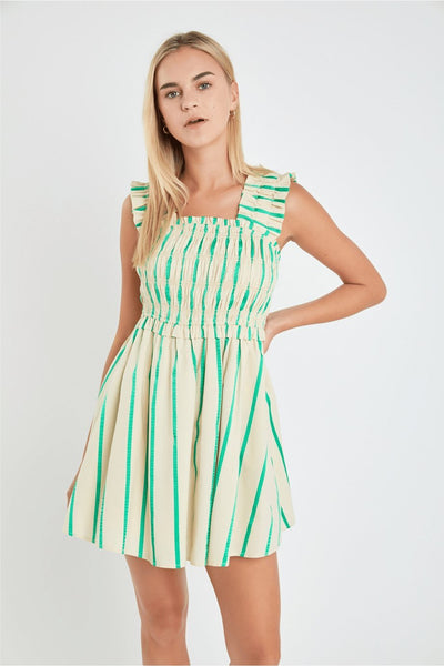 green emerald velvet dress English Factory